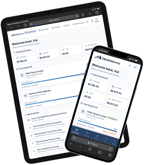 Customer portal on mobile